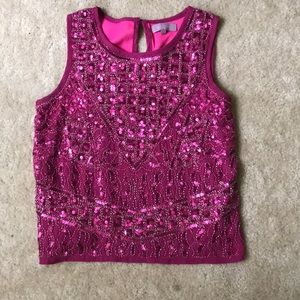 Sequined tank top